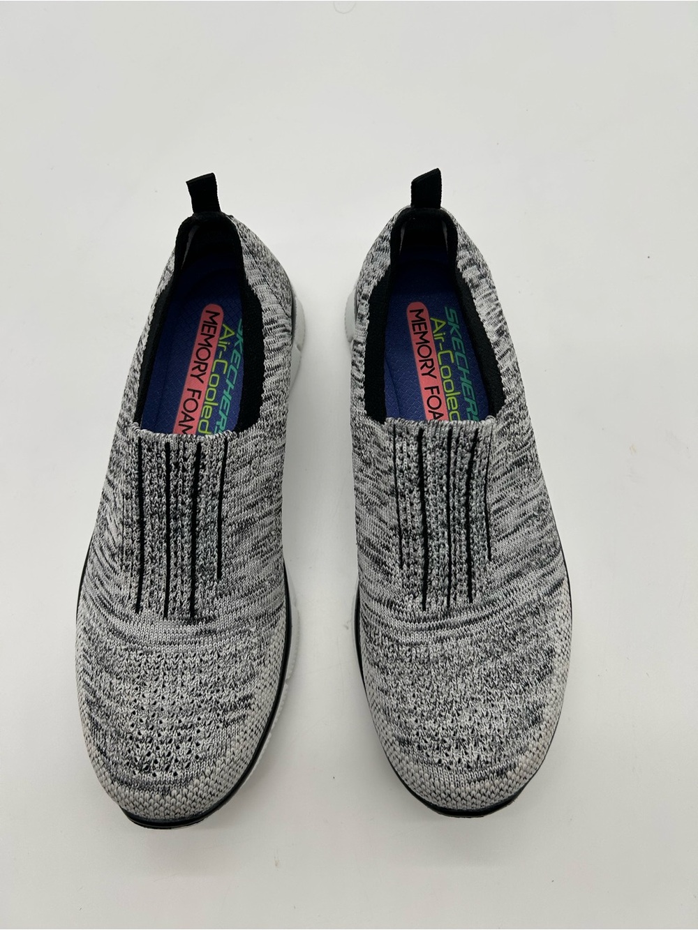 Skechers Empire Gray And Black Slip On Sneakers size 6